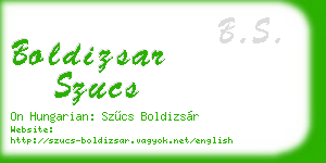 boldizsar szucs business card