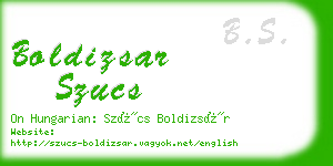 boldizsar szucs business card